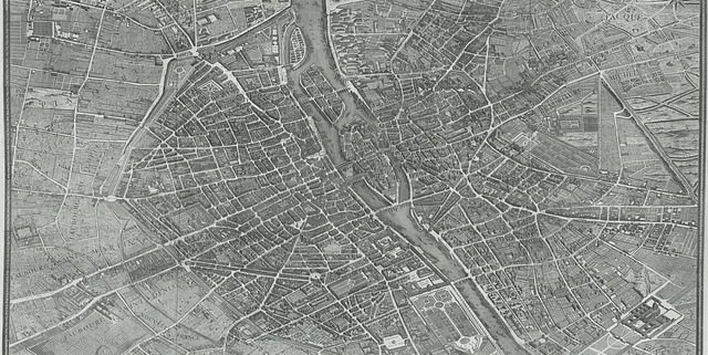Antica mappa di Parigi